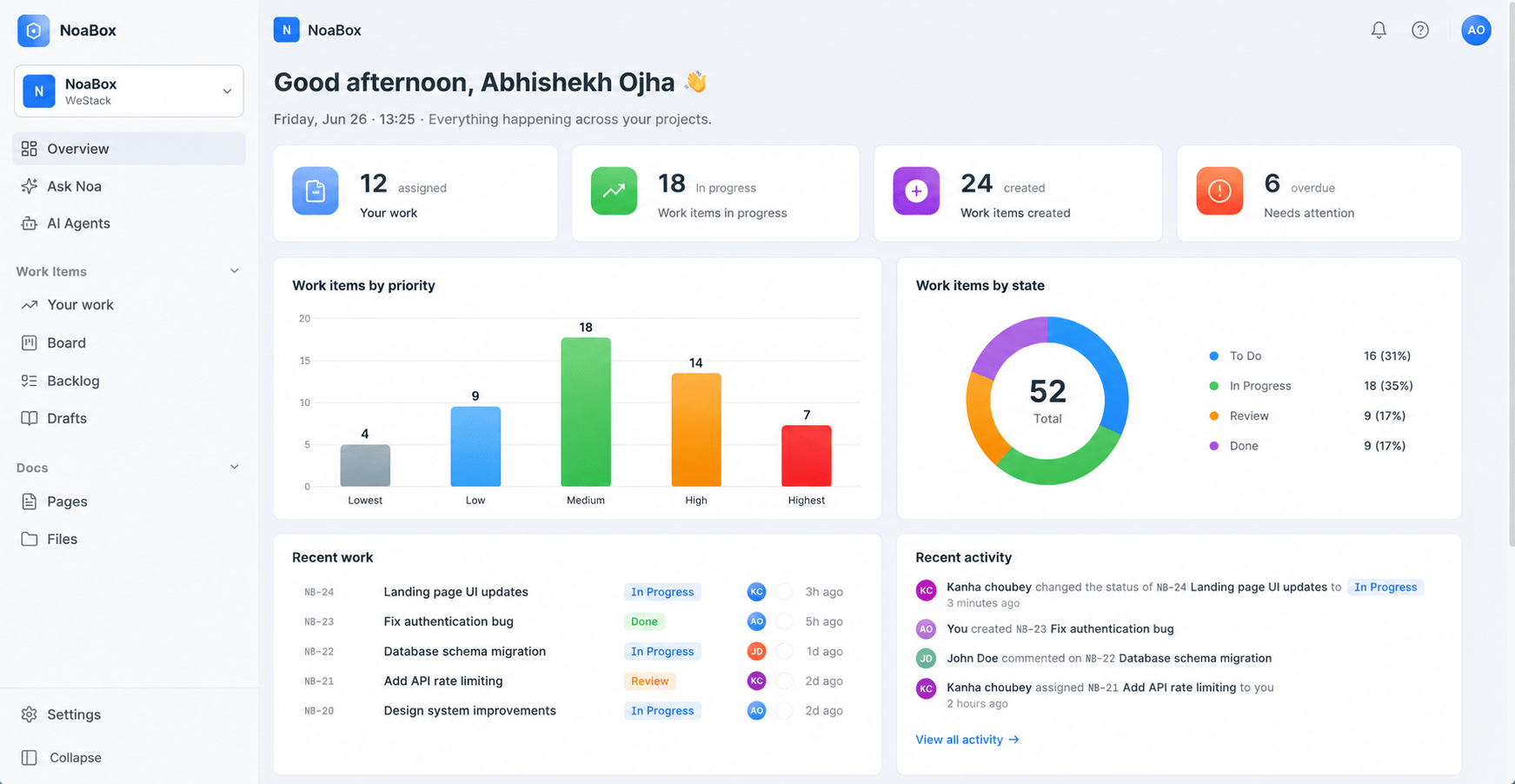 NoaBox workspace